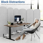 Natwind 5 Panel 122.8 x 71 in Office Room Privacy Protect Space Divider - Image 7