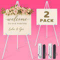 2 Pack White Easel Stand for Sign & Poster by VAIIGO