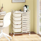 COSTWAY 15-Drawer Rolling Storage Cart, Mobile Utility Cart - Image 7