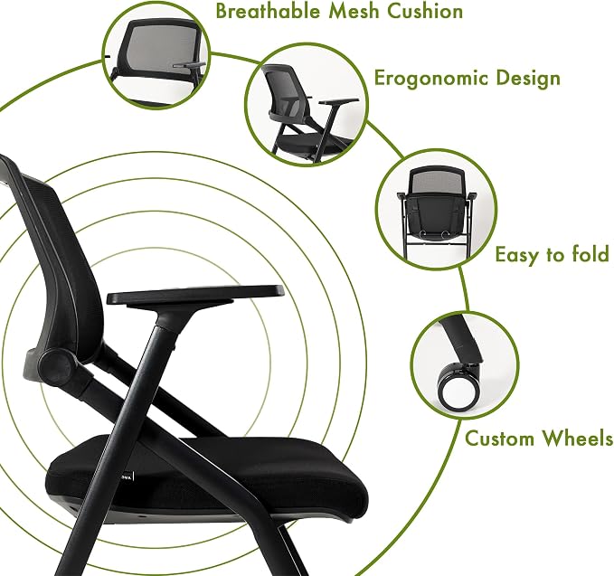 VACYOVKE 10 Pack Conference Room Chairs - Image 7