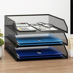 Natwind 3-Tier Stackable Paper Tray, Metal Mesh Desktop Organizer, A4 Paper by Natwind
