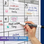 Dry Erase Two Month Laminated jumbo Wall Calendar, Huge bimonthly Vertical - Image 4