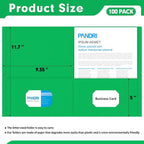 Two Pocket Folders, PANDRI 100 Pack 2 Pocket Folders, Letter Size Paper File - Image 2