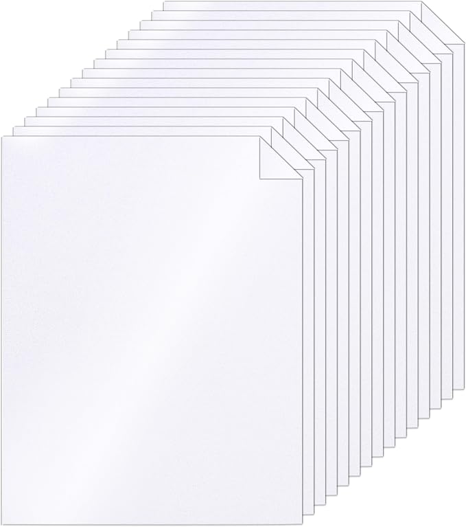 Silunkia 40 Sheets White Shimmer Cardstock 8.5 x 11 Scrapbooking Paper by Silunkia