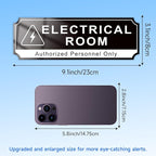 Electrical Room Door Sign for Business，Self-Adhesive Durable Modern Electrical - Image 2