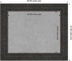 Amanti Art Black Framed Magnetic Board 21x25 Small Vision Board - Image 2