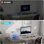 Marbrasse 2 Pack 4 Tier Paper Organizer Letter Tray - Image 5