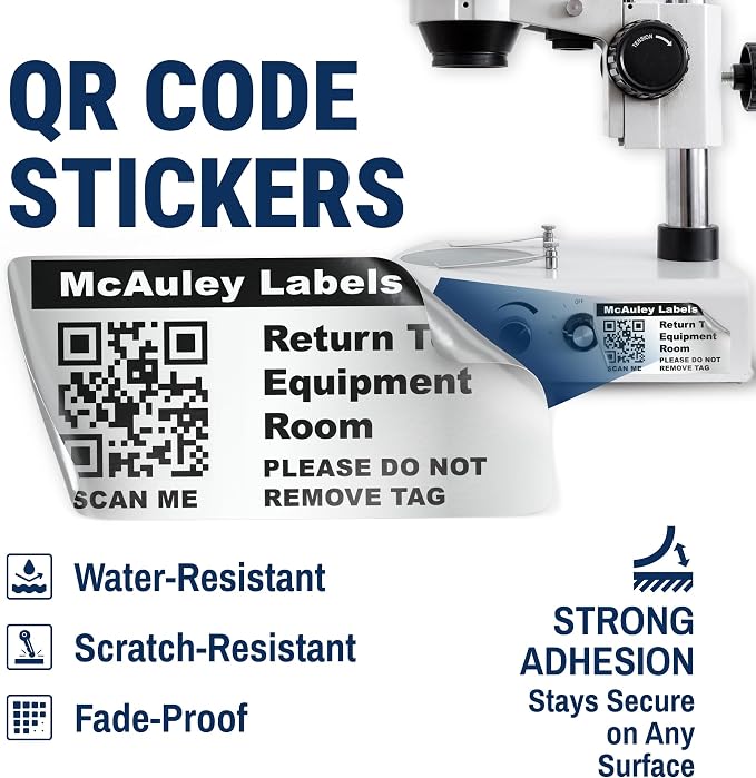 McAuley Labels Custom QR Code Stickers - Image 2