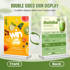 Acrylic Sign Holder 5x7, 25 Pack Clear Double Sided Table Menu Vertical Display - Image 4