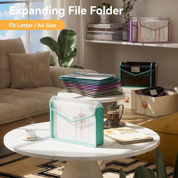 ABC life 6 Pack File Folder, Large Capacity Folders - Image 2