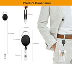Fushing 20Pcs Retractable ID Badge Holders ID Badge Reels - Image 2