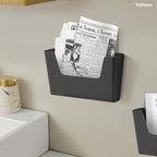 YOHOM No Drilling File Holder Wall Mails Magazines Organizer Adhesive Door Mount - Image 5