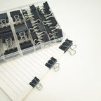 76 Pcs Black Binder Clips Paper Clamps Set Assorted Sizes Large Medium Small - Image 4