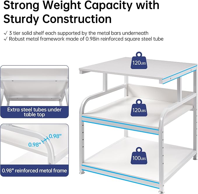 Fannova Printer Stand, 25.6" x 23.6" x 30.9" Extra Large Printer Table - Image 3