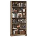 TVU 6-Tier Wooden Bookshelf, 77.2" Tall Farmhouse Style Open Bookcase, 31.5" W by CreateaBetterLife