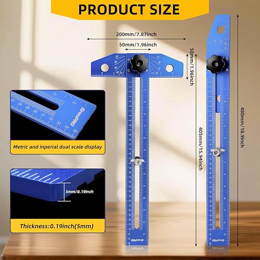 GRENPRO Woodworking Scriber Marking Line Ruler - Image 2