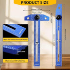 GRENPRO Woodworking Scriber Marking Line Ruler - Image 2