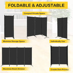 MAYOLIAH 4 Panel Privacy Screen Room Dividers 6FT Tall Portable Office Wall - Image 3