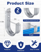 AOKLIT 25 Pcs 2" Galvanized Steel J-Hooks, Heavy Duty Wall Mount Cable Support - Image 2