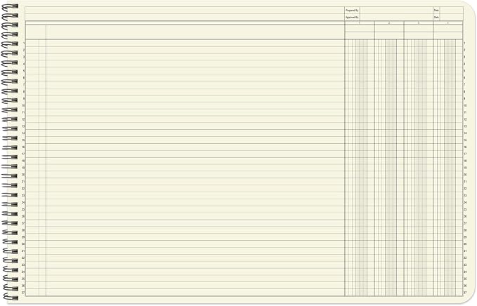 BookFactory Accounting Ledger Notebook/Large 4 Column Accounting Ledger - Image 3
