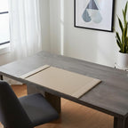 White Latte Bonded Leather 30" x 18" Side-Rail Desk Pad - Image 6