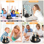 Pencil Pen Holder for Desk, 9 Slots 360 Degree Rotating Desk Organizers - Image 6