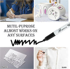 Buecs Permanent Markers, Fine Point, Waterproof & Smear Proof Markers, Quick - Image 2