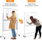 maxtek Dry Erase Whiteboard Height Adjustable, Easel Stand Rolling White Board - Image 5