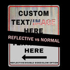 Custom Sign Large, Left or Right Arrow, Glow in the Dark/Reflective Option - Image 3