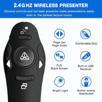 Presentation Clicker Wireless Presenter Remote USB Control Powerpoint PPT - Image 2
