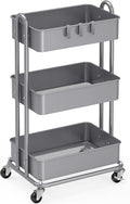 Simple Houseware 3-Tier Heavy Duty Metal Utility Rolling Cart by SimpleHouseware