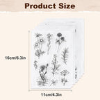 UCEC 8 Sheets Flower Clear Stamps - Image 4