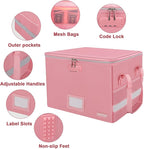 ENGPOW File Box with Lock, Fireproof Document Box with Zipper＆Pockets, - Image 4
