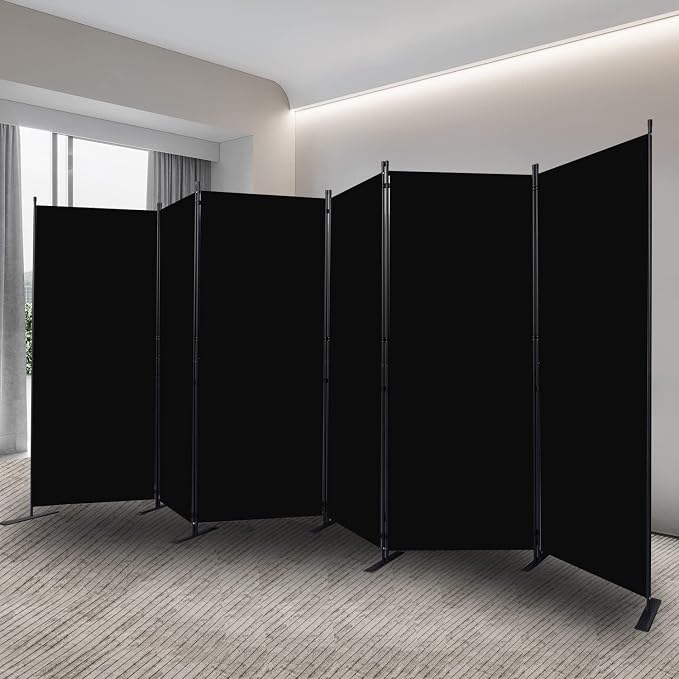 CHOSENM Room Divider, 6 Panel Folding Privacy Screens - Image 7