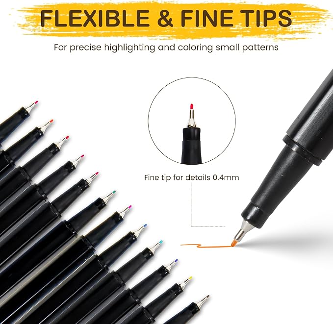 Vigorizon Fine Line Marker Pens - Image 3