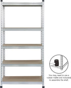 Amazon Basics Double Post Press Board 5 Tier Shelf 36 x 18 x 72, Aluminum | - Image 6