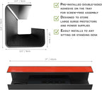 No-Screw Under Desk Cable Management Tray - Image 6