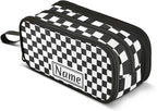 BOENLE Custom Black White Checkered Pattern Pencil Case Box Boys Girls by BOENLE-WELCOMEYOURCOMING