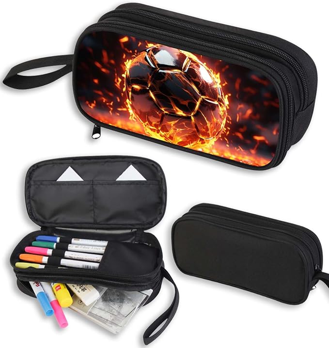 AnySmic Soccer Pencil Case for Boys Girls, Primary Elementary School Large by AnySmic