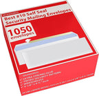 #10 Envelopes Letter Size Self Seal | 1, 050 Business Mailing Security Peel and - Image 7