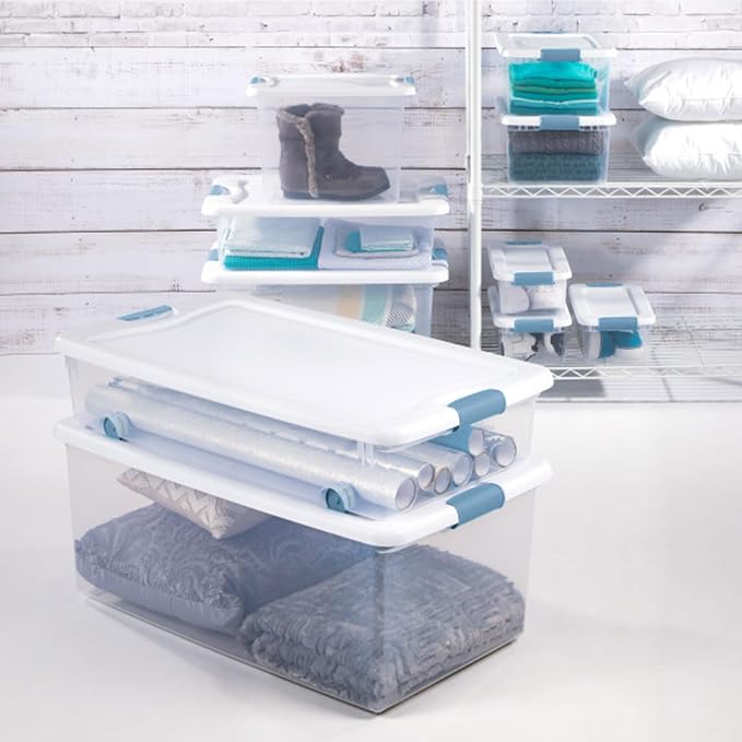 Sterilite 12-Pack Latching Box, Under Bed Storage Bins - Image 6