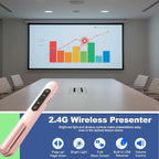 QUI Presentation Clicker for PowerPoint, RF 2.4GHz USB Wireless Presenter Remote - Image 2
