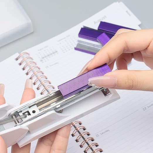 NatSumeBasics 6000 Purple Staples 26/6 Standard Colored Staple - Image 3