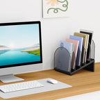 OUTIOE 5-Section Desk File Organizer, Metal Mesh Folder Organizer - Image 3