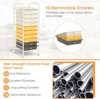 GLACER 10 Drawers Rolling Cart, Storage Cart - Image 5