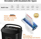 VidaTeco Paper Shredder 14-Sheet Cross-Cut Shredder - Image 2