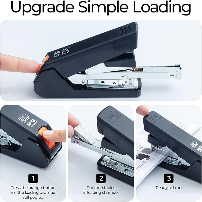 M&G Effortless Stapler 50 Sheet Capacity One-Touch Stapling, Heavy Duty Desktop - Image 5