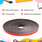 AmazingSpark Magnetic Tape Roll Thin Strips, 0.39 Inch x 66 Feet Magnetic Board - Image 5