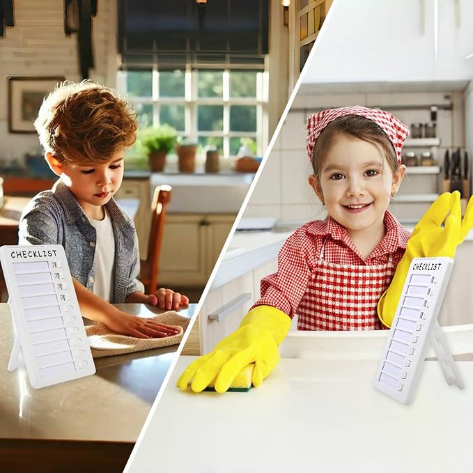 Dry Erase Chore Chart, Standable Whiteboard Checklist Board, Chore Chart - Image 4