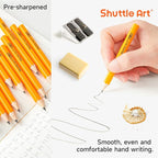Shuttle Art 600 Pack #2 HB Mini Pencils, Wood-cased, Pre-sharpened - Image 4